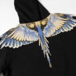Marcelo Burlon Hoodie Icon Wings Yellow/Blue - Image 5
