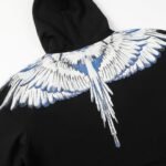 Marcelo Burlon Hoodie Icon Wings White/Blue - Image 4