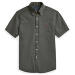 Polo Ralph Lauren Slim Fit Button Up Short Sleeve Shirt Grey