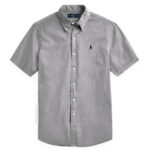 Polo Ralph Lauren Slim Fit Button Up Short Sleeve Shirt Grey