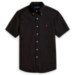 Polo Ralph Lauren Slim Fit Button Up Short Sleeve Shirt Black