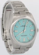 Rolex Oyster Perpetual Blue Turquoise Dial Oyster Steel 41mm - Image 3