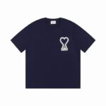 AMI PARIS T-Shirt Big Heart A Navy Blue