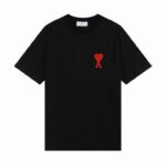 AMI PARIS T-Shirt Small Heart A Black
