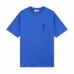 AMI PARIS T-Shirt Small Heart A Blue