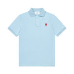 AMI PARIS Polo T-Shirt Sky Blue