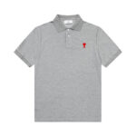 AMI PARIS Polo T-Shirt Grey