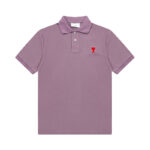 AMI PARIS Polo T-Shirt Purple