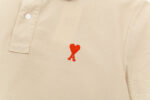 AMI PARIS Polo T-Shirt Beige - Image 10