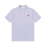 AMI PARIS Polo T-Shirt Light Purple