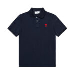 AMI PARIS Polo T-Shirt Black