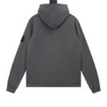 Stone Island Compass Badge Hoodie Grey - Image 2