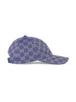 Gucci GG Canvas Baseball Hat Blue - Image 3