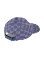 Gucci GG Canvas Baseball Hat Blue - Image 4