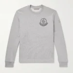 MONCLER Logo-Print Appliquéd Cotton-Jersey Sweatshirt