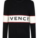 GIVENCHY Stripe Logo Knitted Sweatshirt