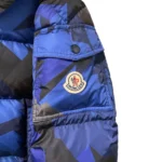 Moncler Blue Mosa Graphic-print Puffer Jacket - Image 3